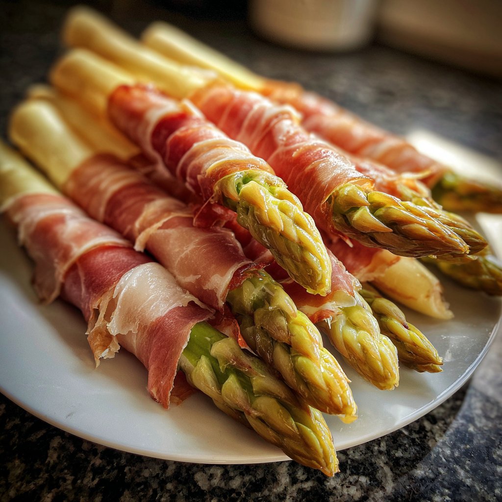 Grüner Spargel Mit Schinken