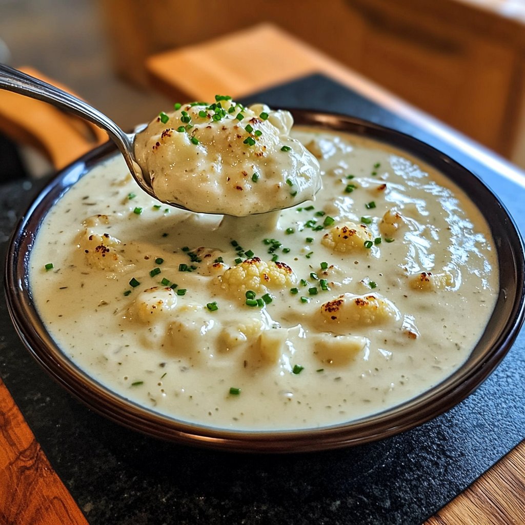 Cremige Blumenkohlsuppe mit einfachen Zutaten