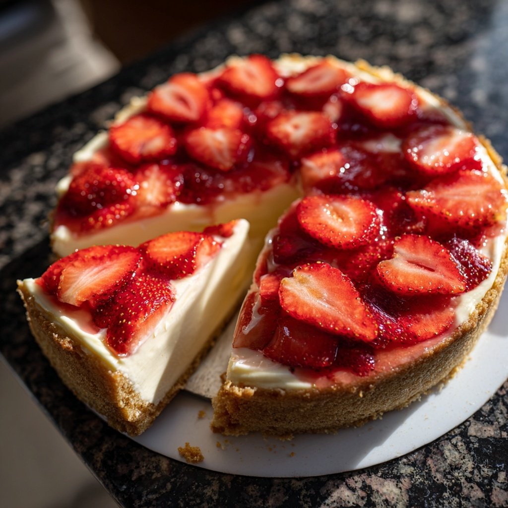 Saftiger Erdbeerkuchen Mit Vanillecreme