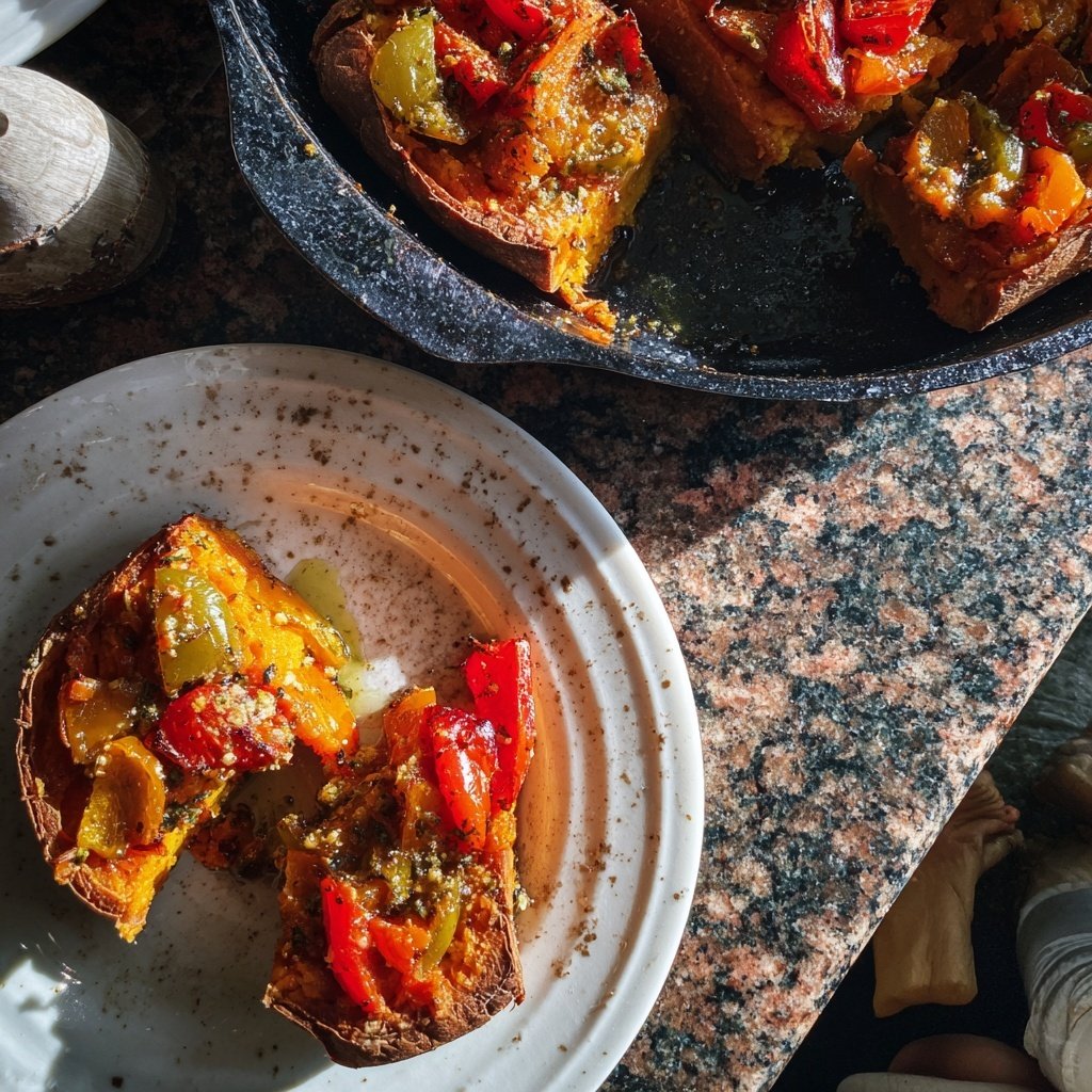 Ofen Süßkartoffeln Mit Paprika