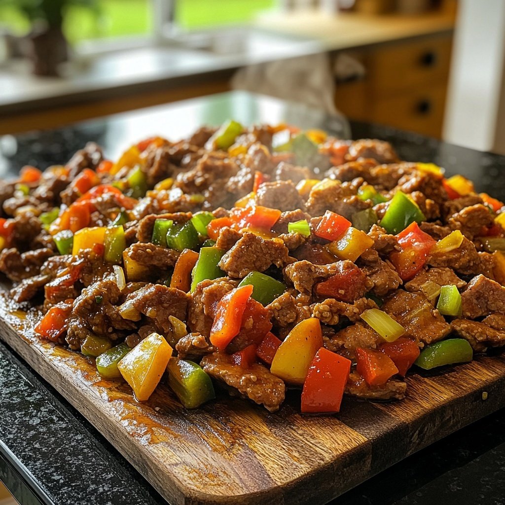 Hackfleisch Pfanne asiatisch