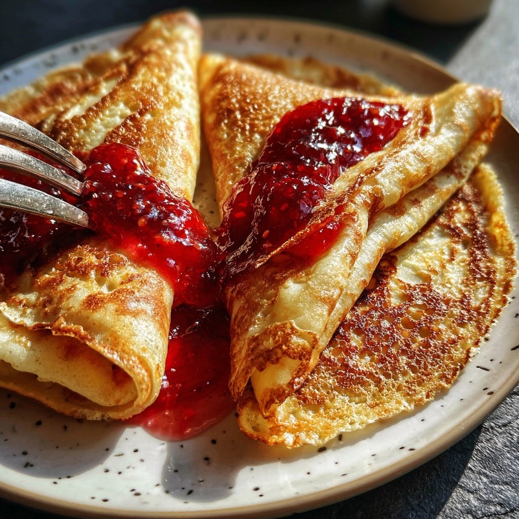 Pfannkuchen mit Marmelade
