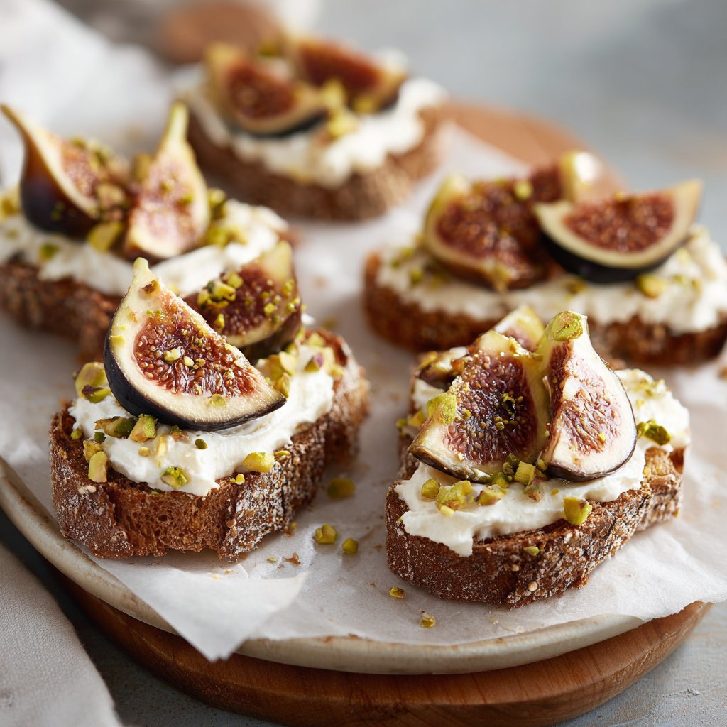 Canapés mit Feigenaufstrich