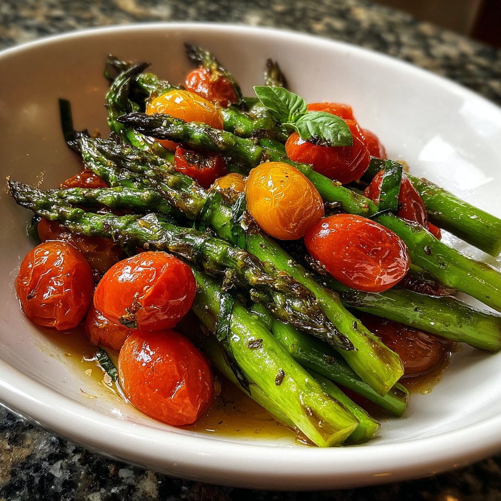 Grüner Spargel Mit Tomaten
