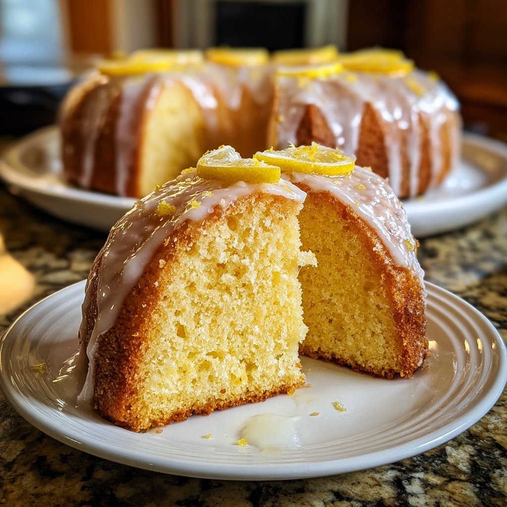 Zitronenkuchen in Herzform