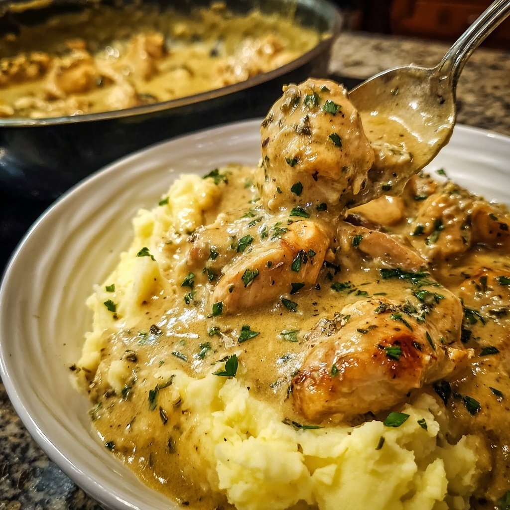 Hausmannskost Cremiges Hähnchen mit Kartoffelpüree