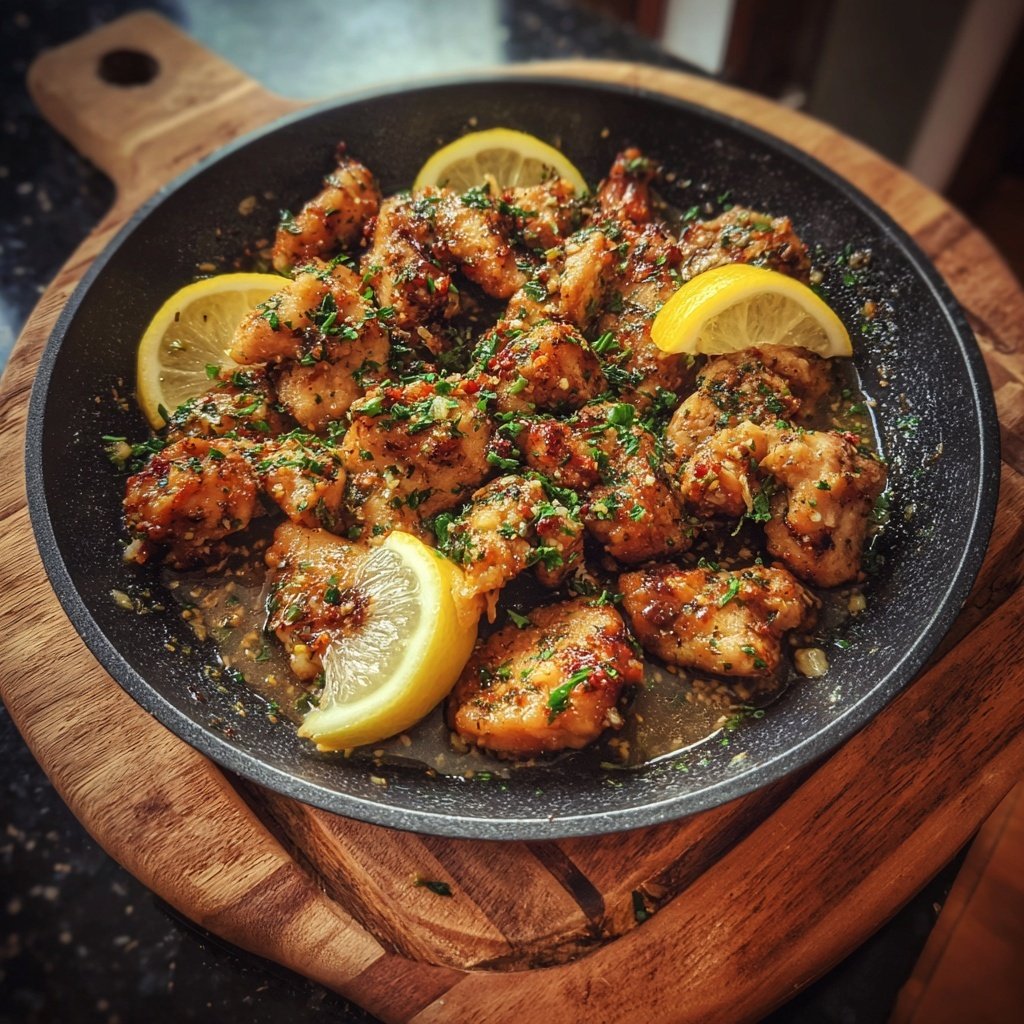 Kalorienarme Hähnchenpfanne Mit Zitronen Kräutern