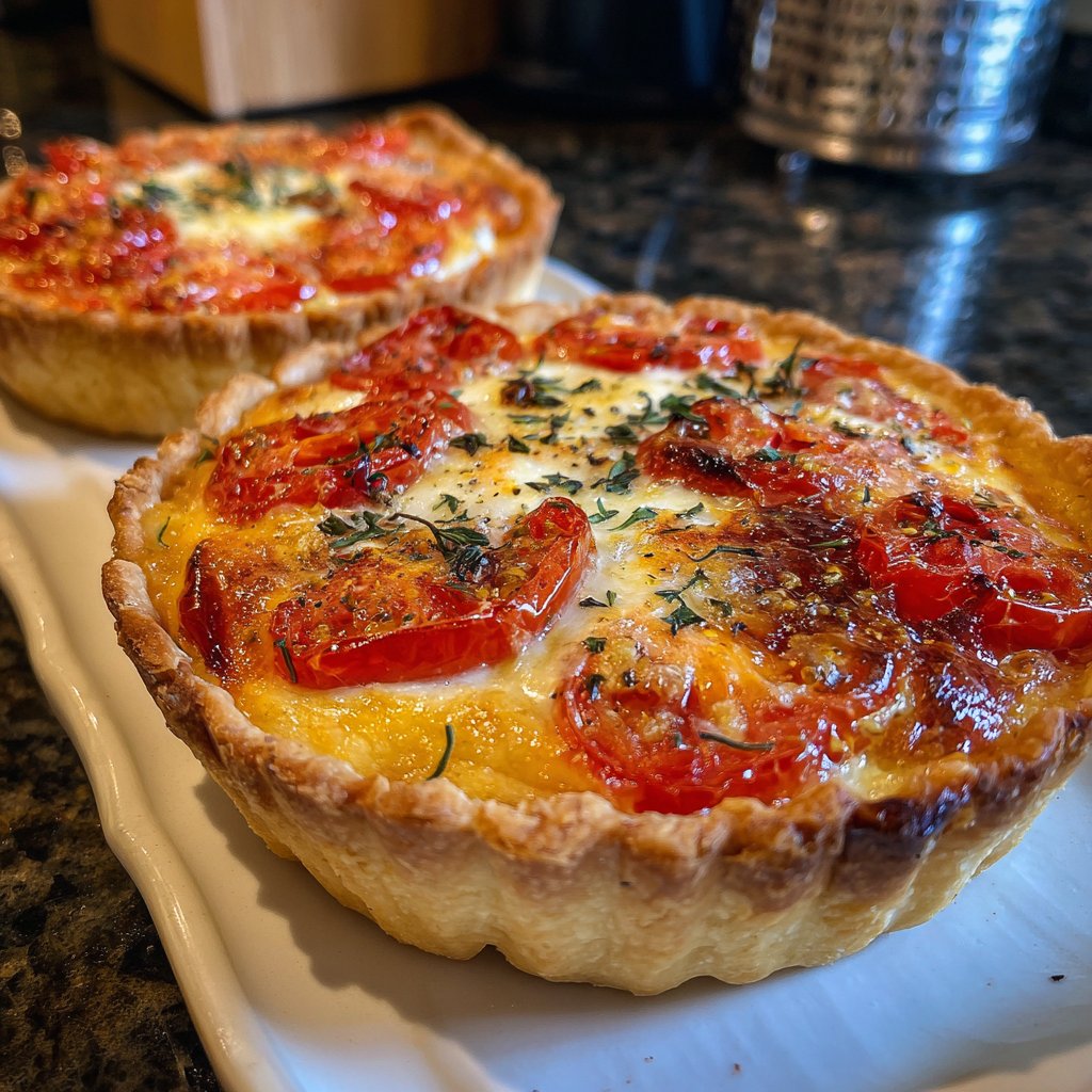 Tartelettes mit Tomaten und Mozzarella