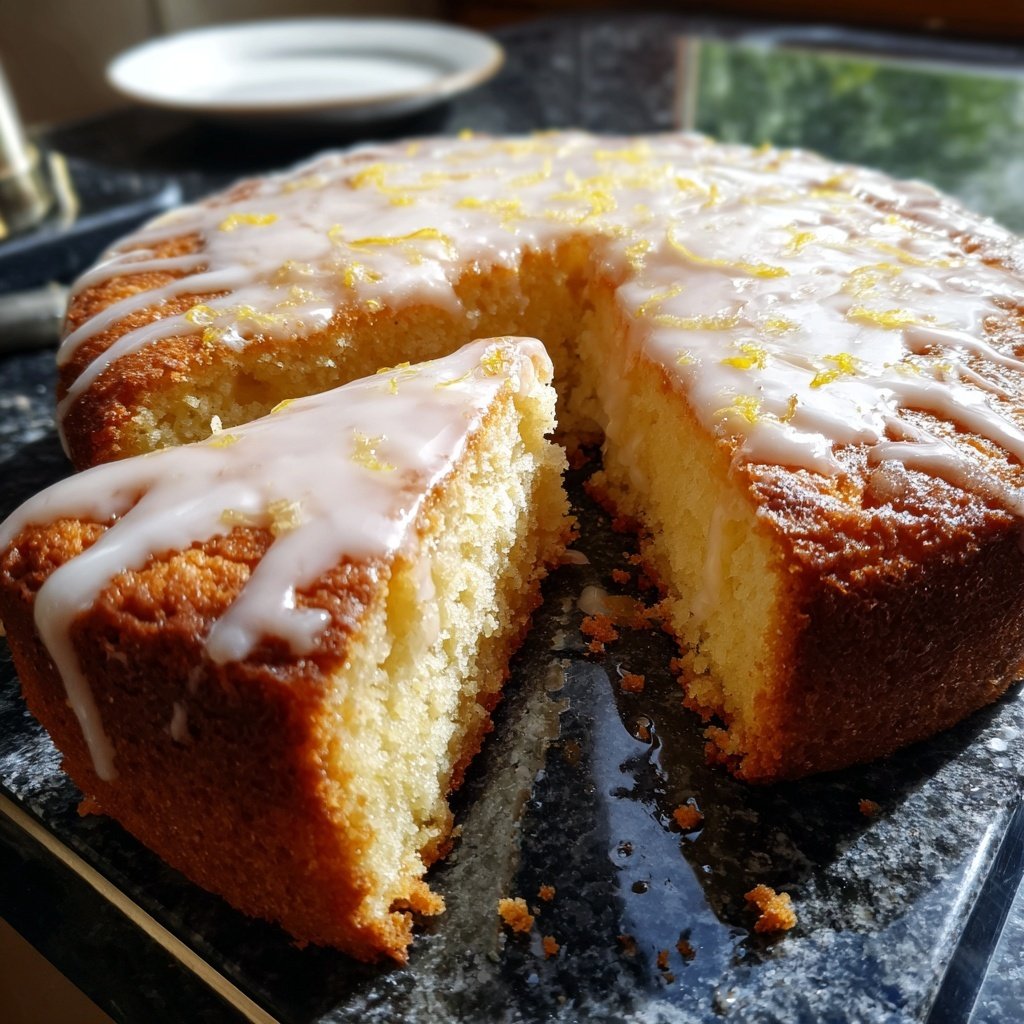 Käsekuchen mit Zitronenguss