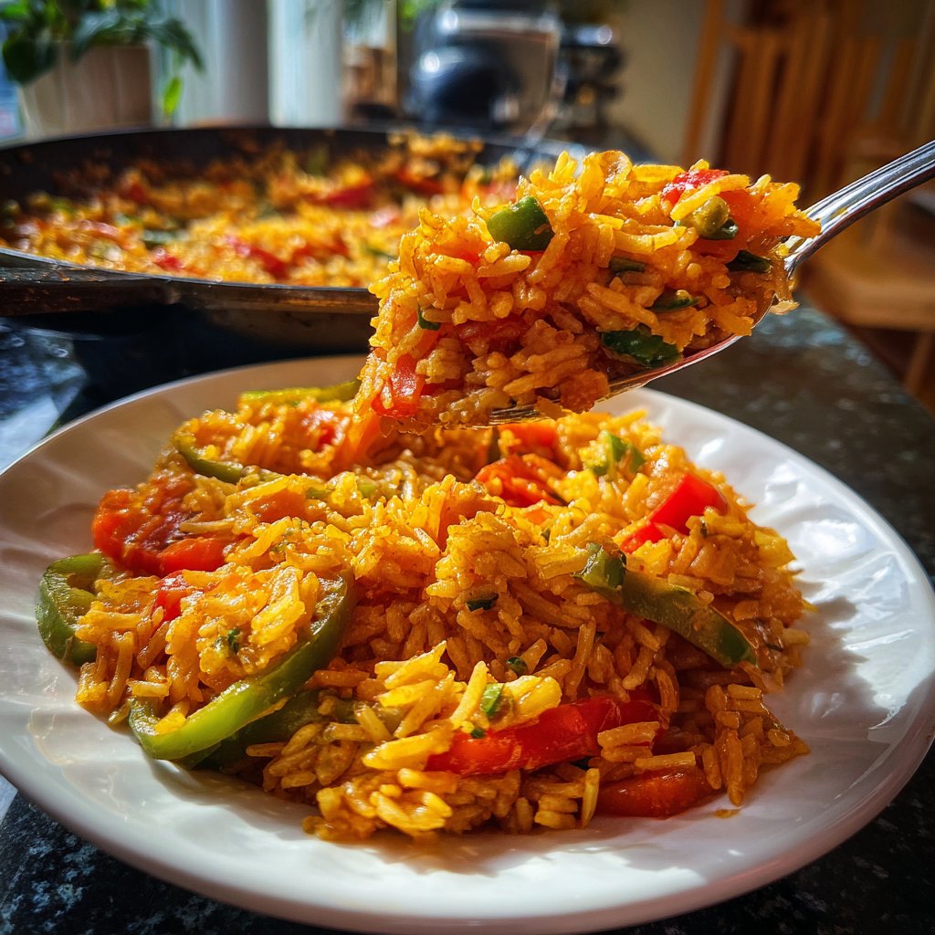 Abendessen mit Reis und Gemüse