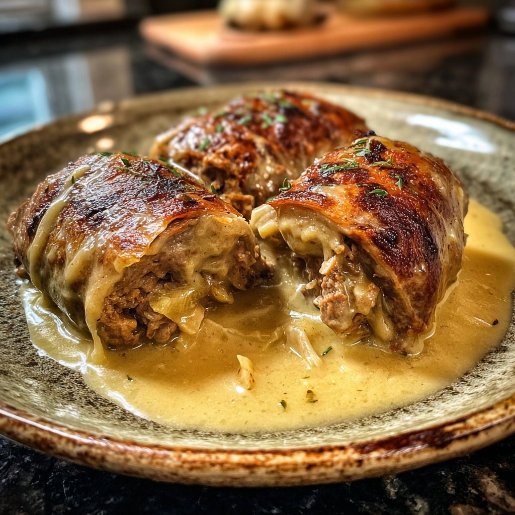 Hausmannskost Rinderrouladen mit Rahmsoße