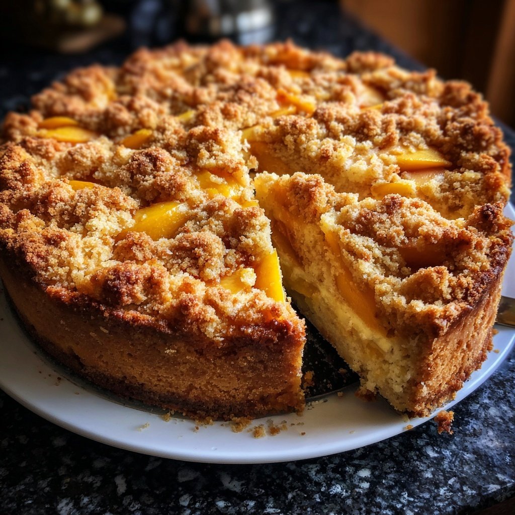 Streuselkuchen Mit Pfirsich