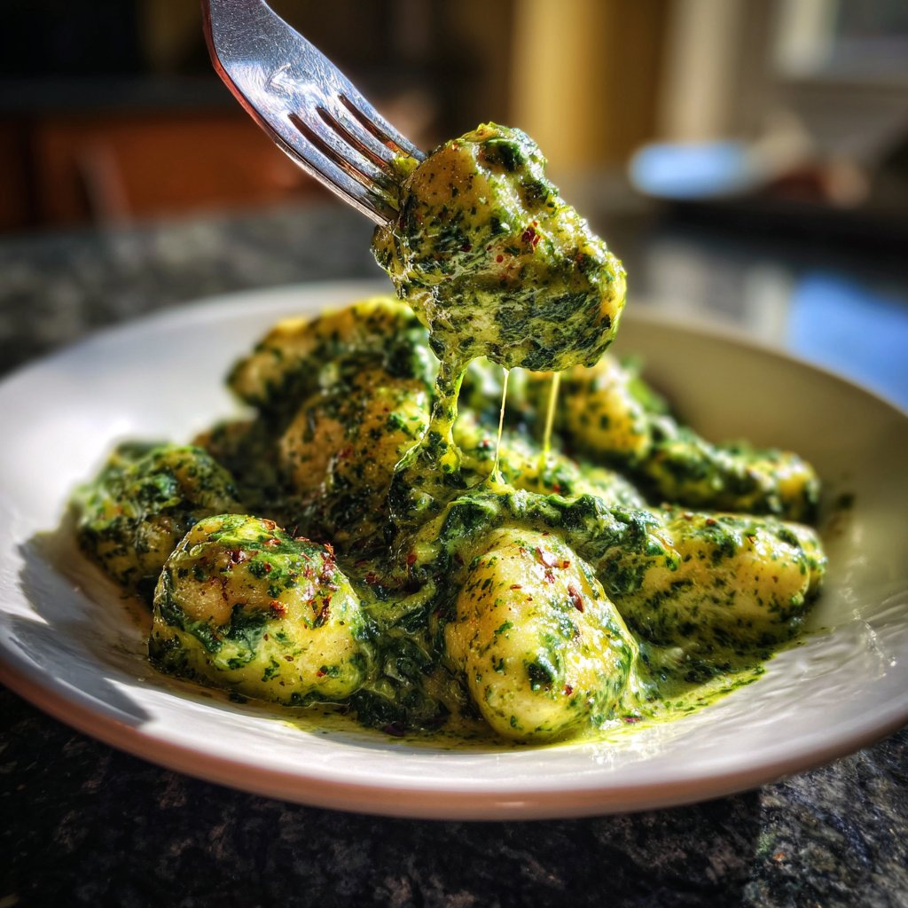 Gnocchi mit Spinat-Sahne-Sauce